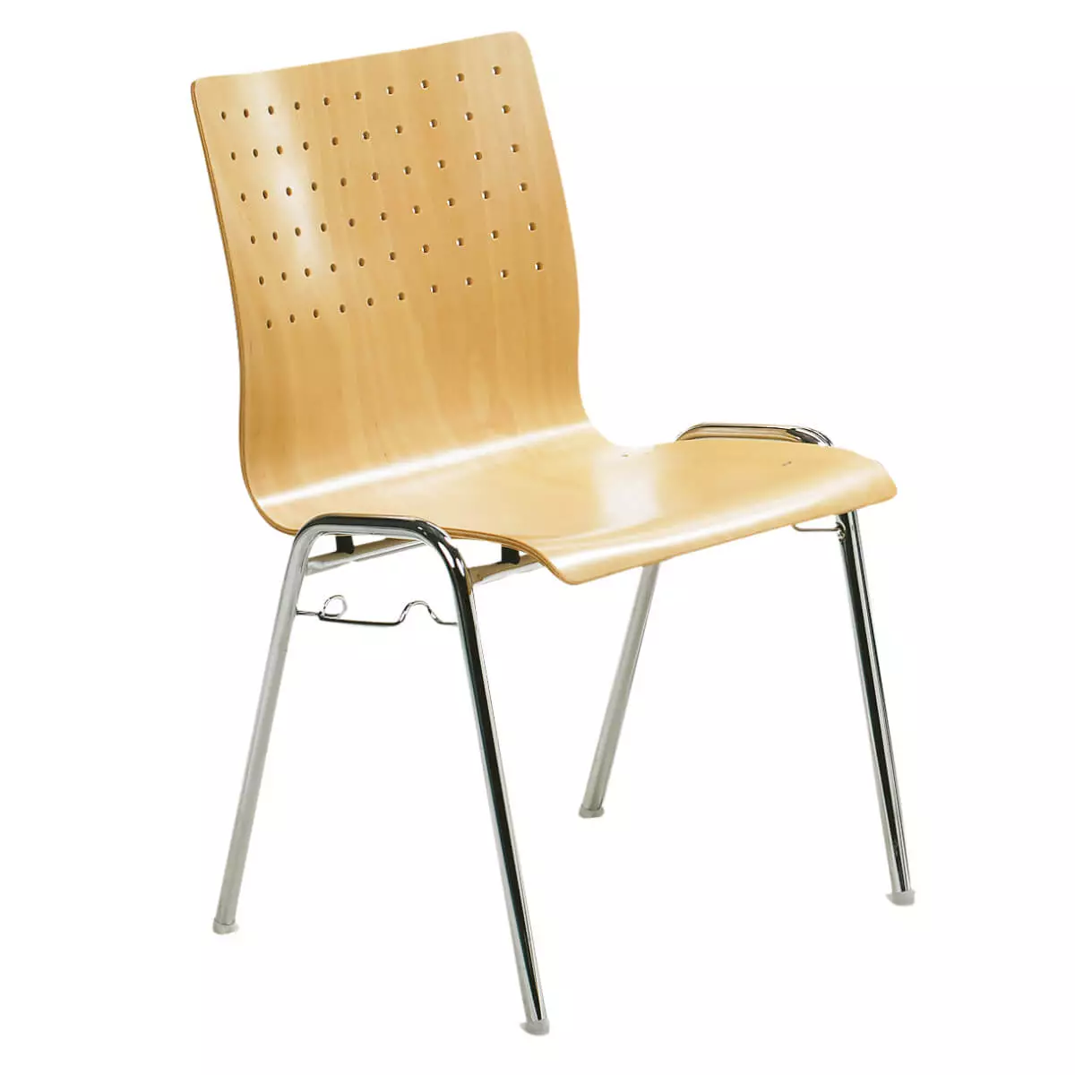 Chaise empilable avec assise en hêtre