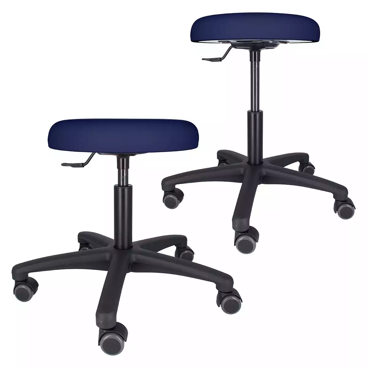  Tabouret roulant pivotant avec piétement en plastique