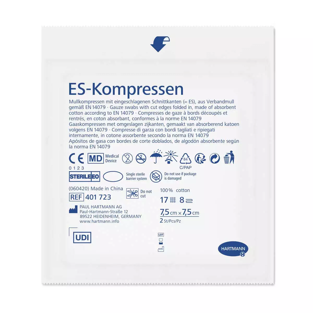 Compresses ES stériles Compresses ES stériles