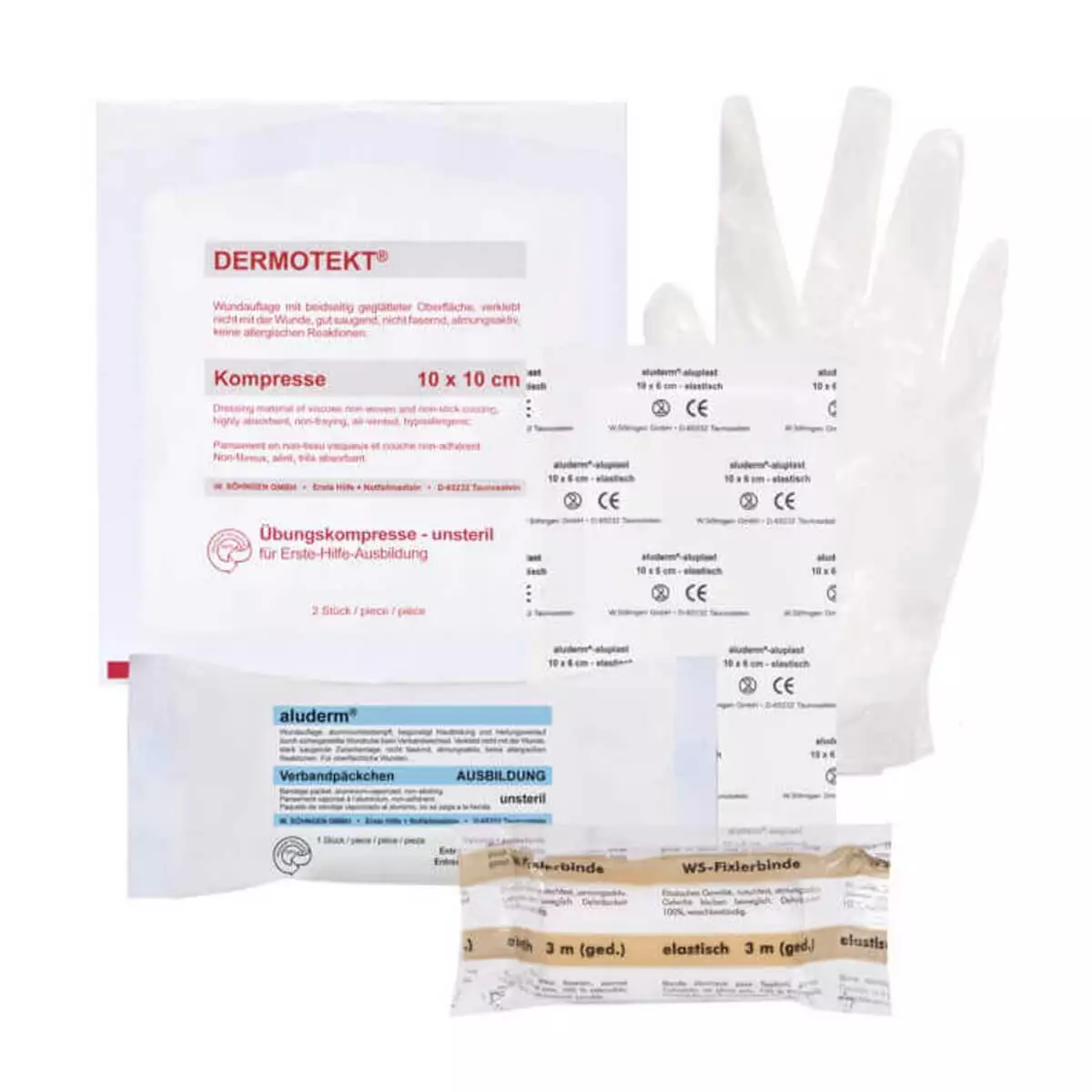  Kit d'exercices de premiers secours avec gants