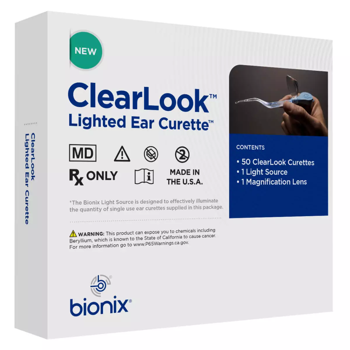  Curettes auriculaires LED ClearLook Lighted