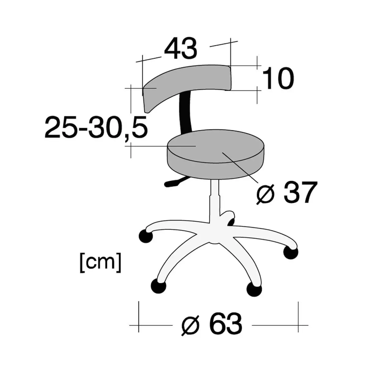  Chaise de laboratoire Sella-Med Manus Work