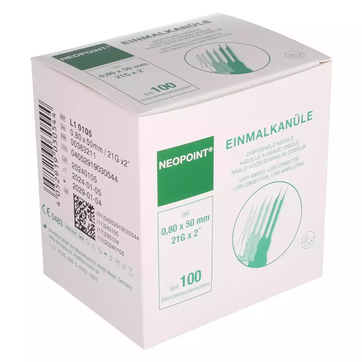 Canules Neopoint taille spéciale Canules Neopoint taille spéciale