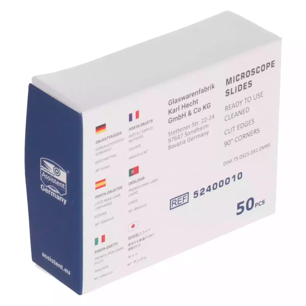  Lames porte-objets avec & sans zone d’inscription