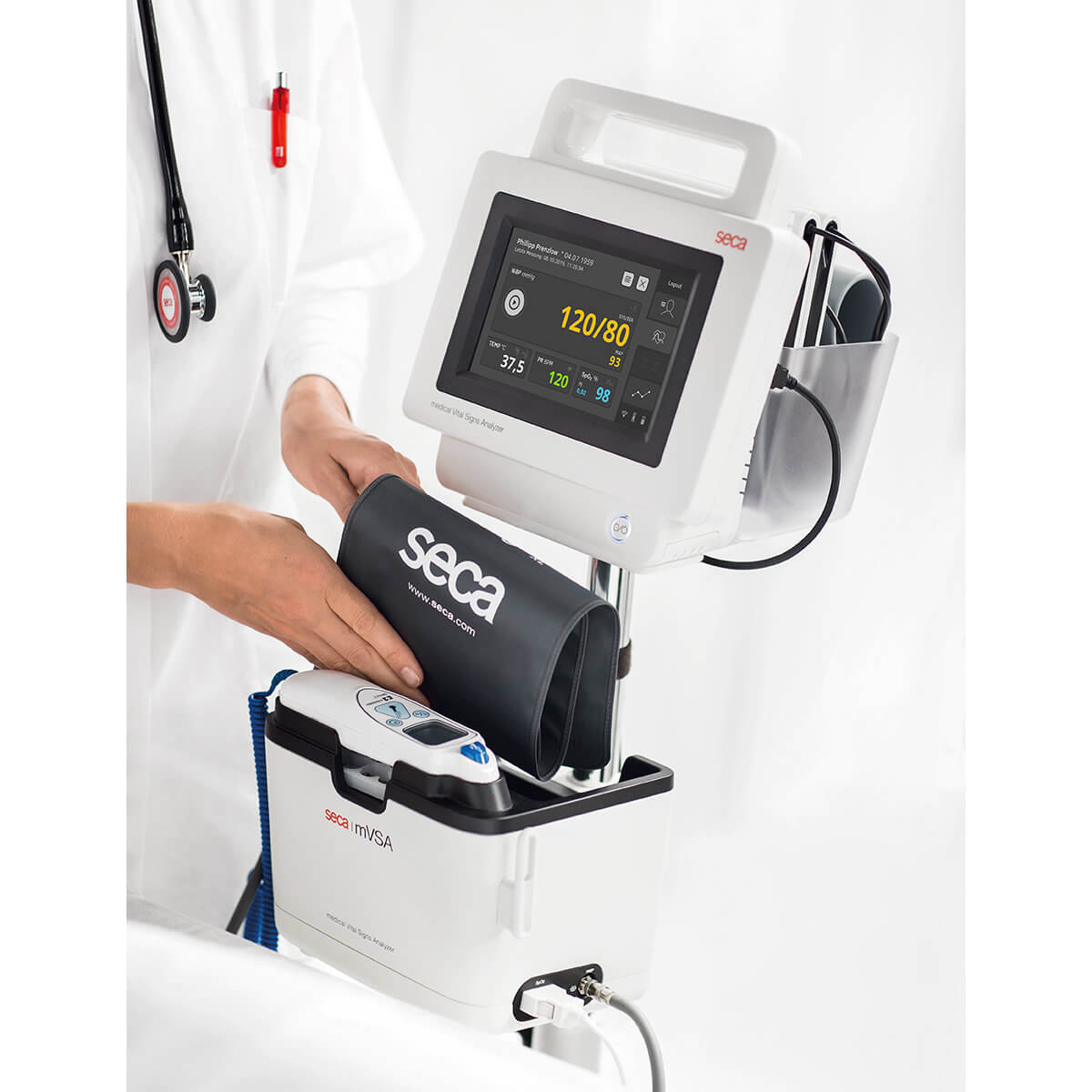 seca mVSA 535 Vital Signs Analyzer Standard (NIBP, Puls, Temperatur ...