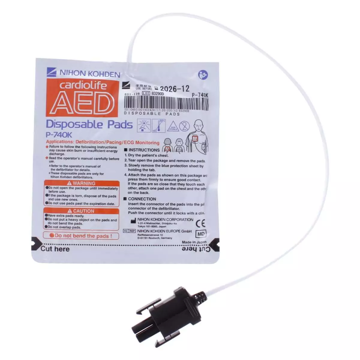  Electrodes pour adultes/enfants pour Cardiolife AED-3100