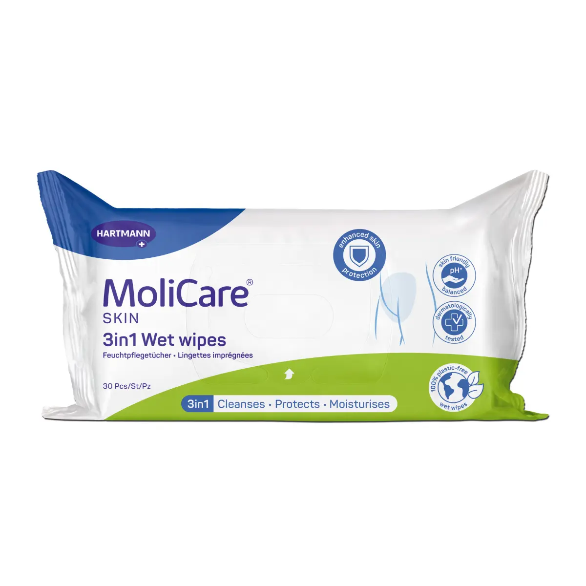 MoliCare Skin 3in1 Feuchtpflegetücher für Erwachsene MoliCare Skin 3in1 Feuchtpflegetücher für Erwachsene