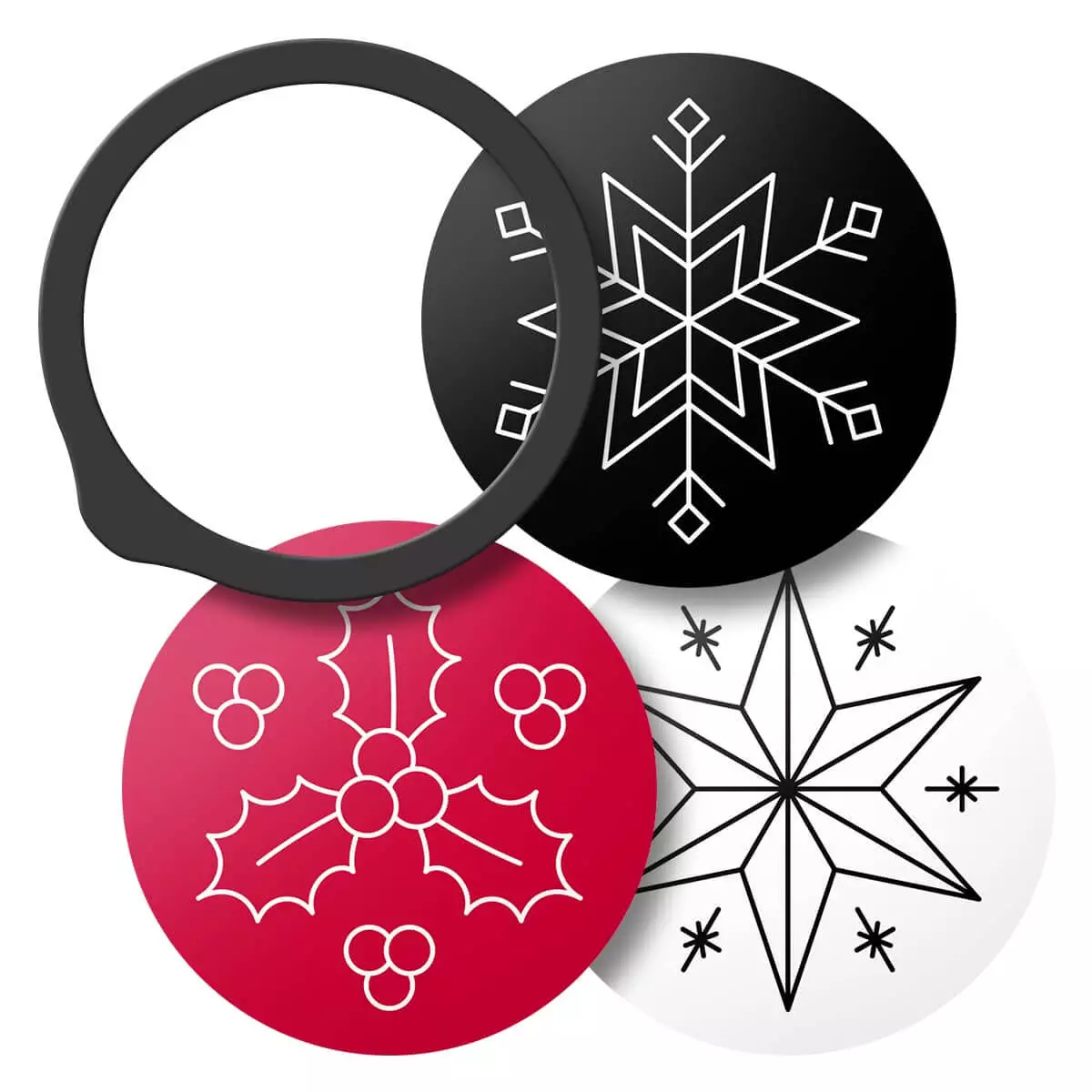  Bedruckte Fiberglas-Membransets "Drums"