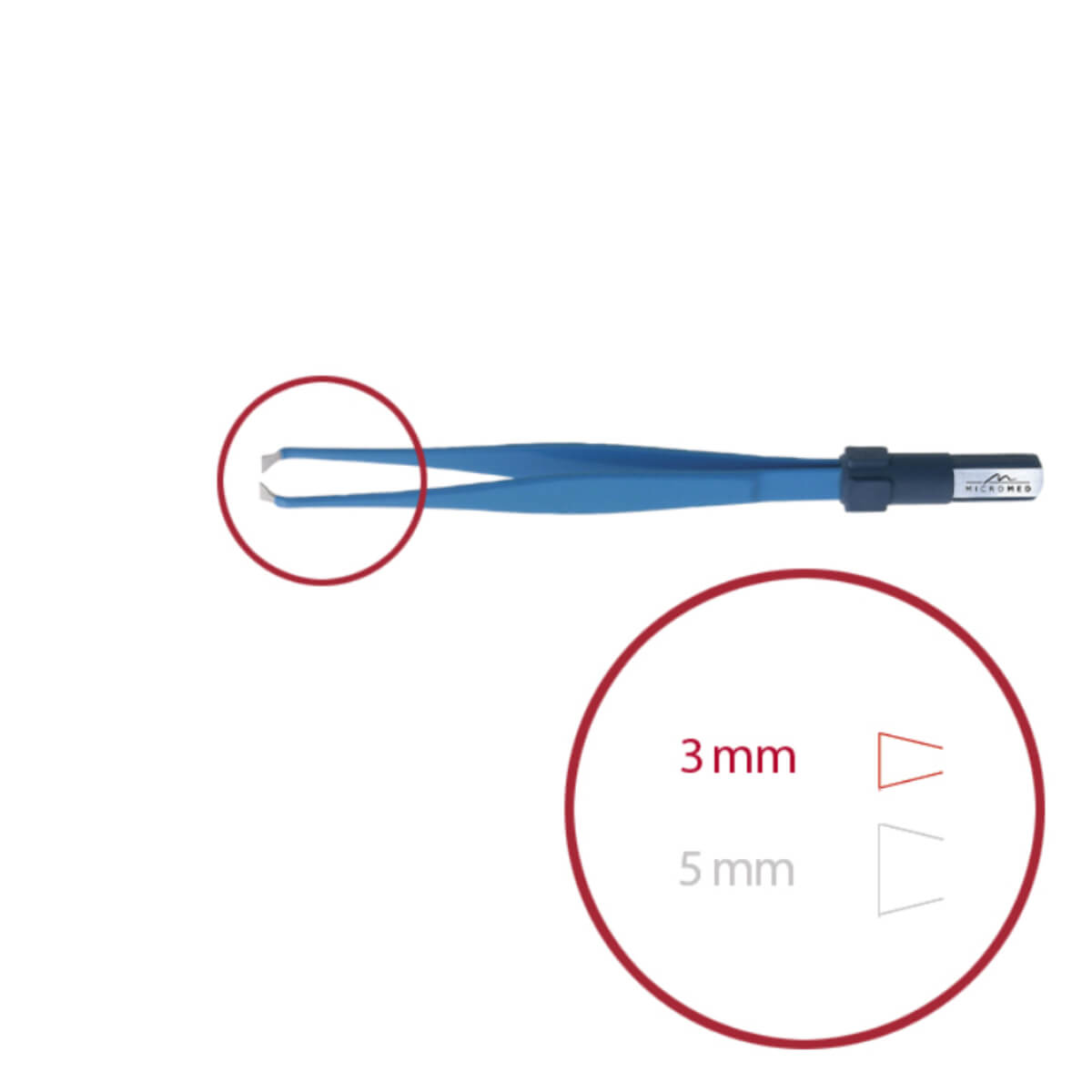 Innengewinkelte bipolare Pinzette  Innengewinkelte bipolare Pinzette