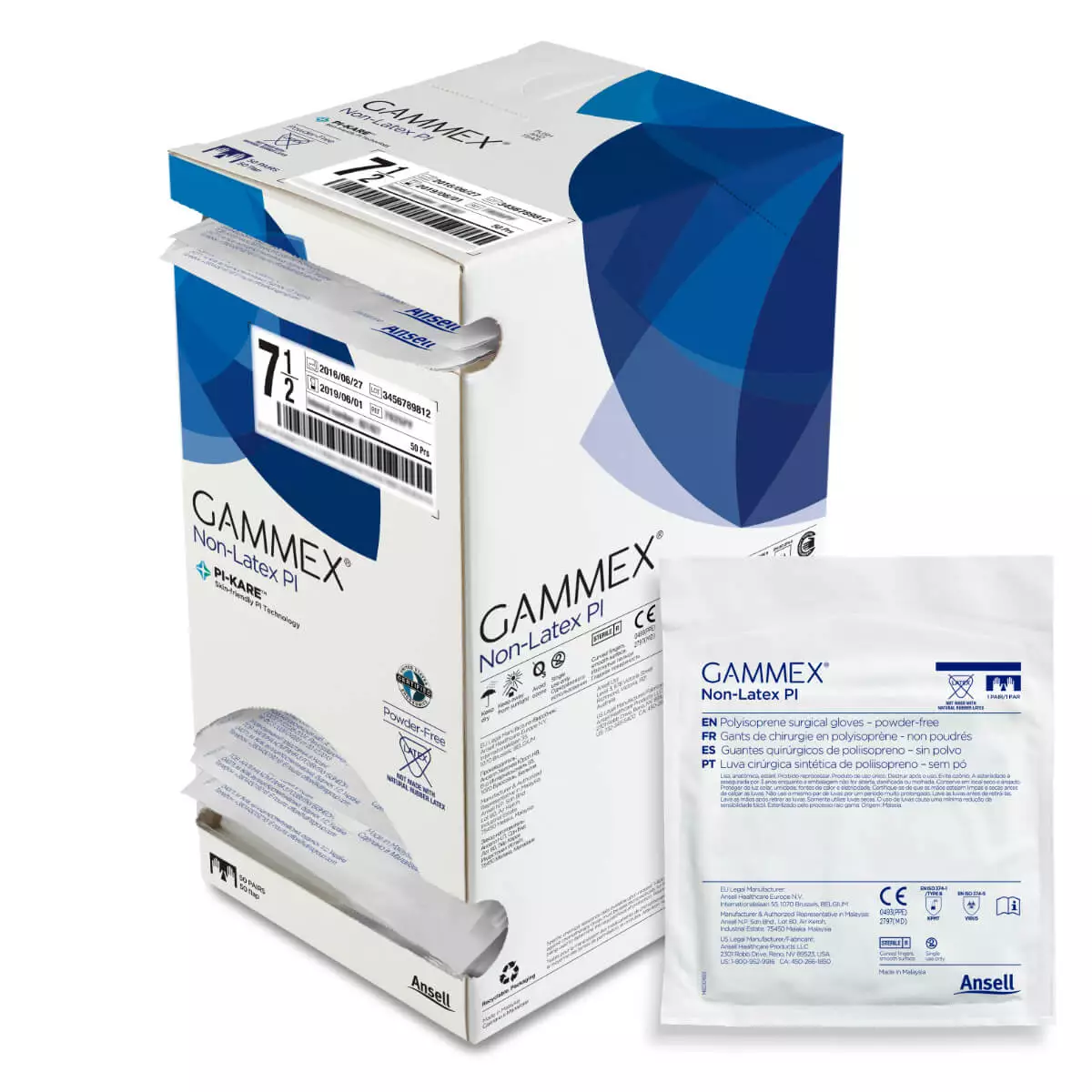  Gants chirurgicaux GAMMEX Non-Latex PI
