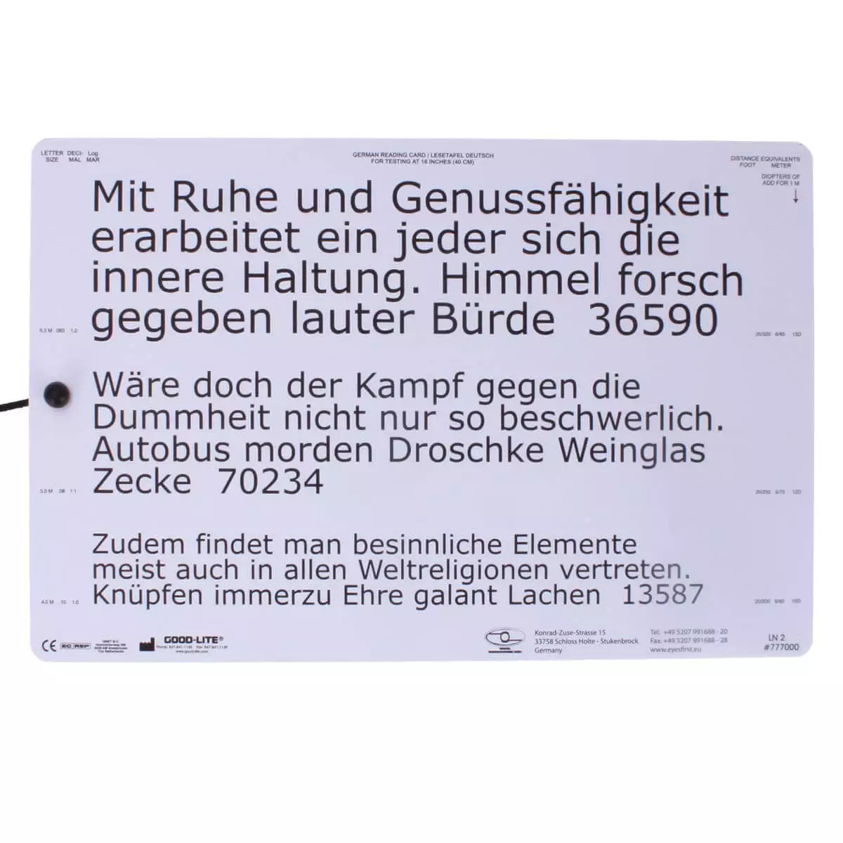  Planche pour lecture de près Birkhäuser