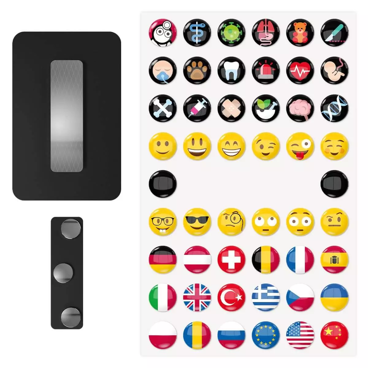  Badge porte-nom magnétique « DocTag »