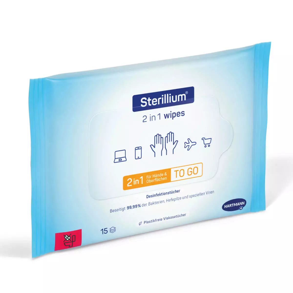  Lingettes 2in1 Sterillium