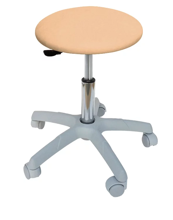  Tabouret à roulettes avec piétement gris clair
