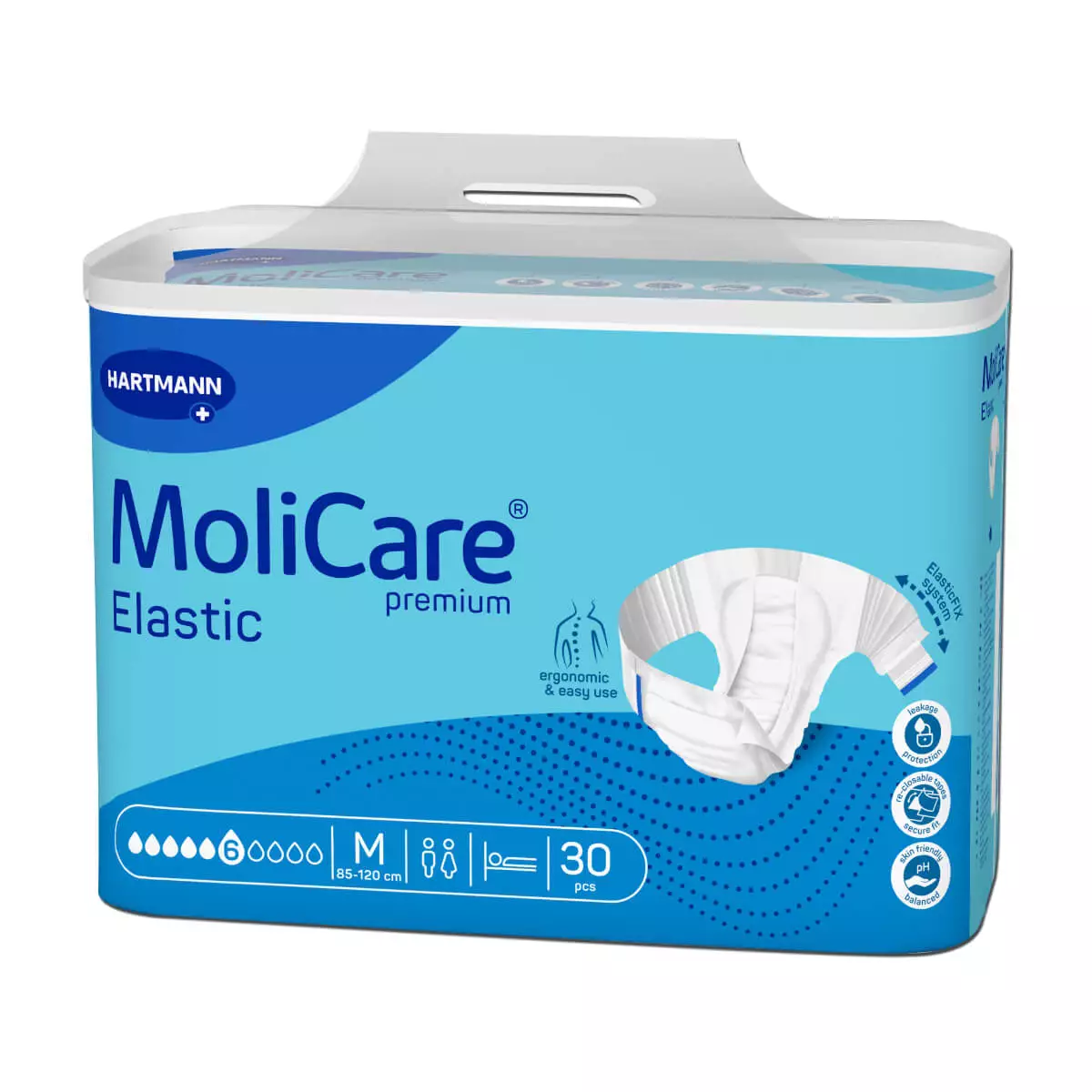  Slip absorbant MoliCare Premium Elastic 6 gouttes