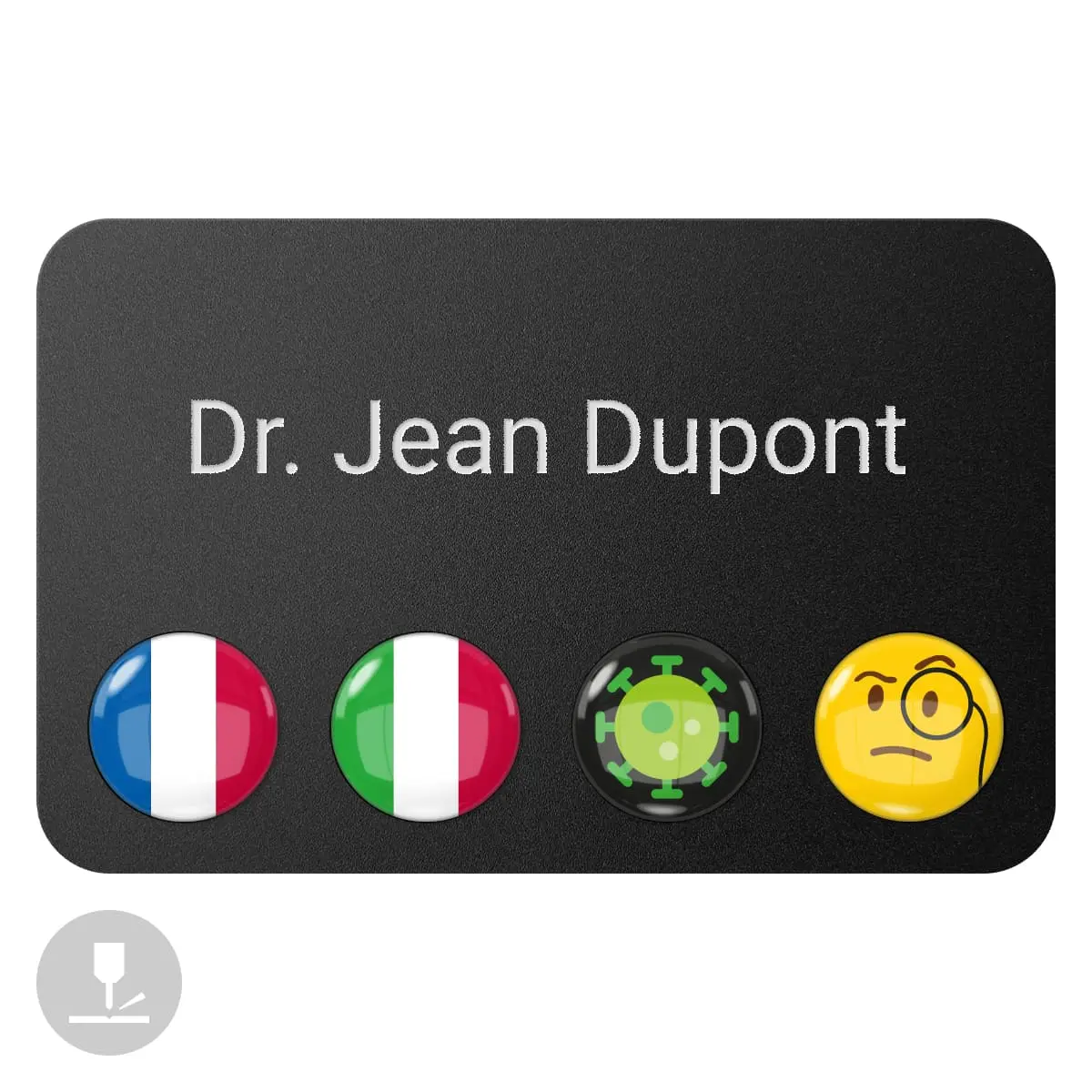  Badge porte-nom magnétique « DocTag »