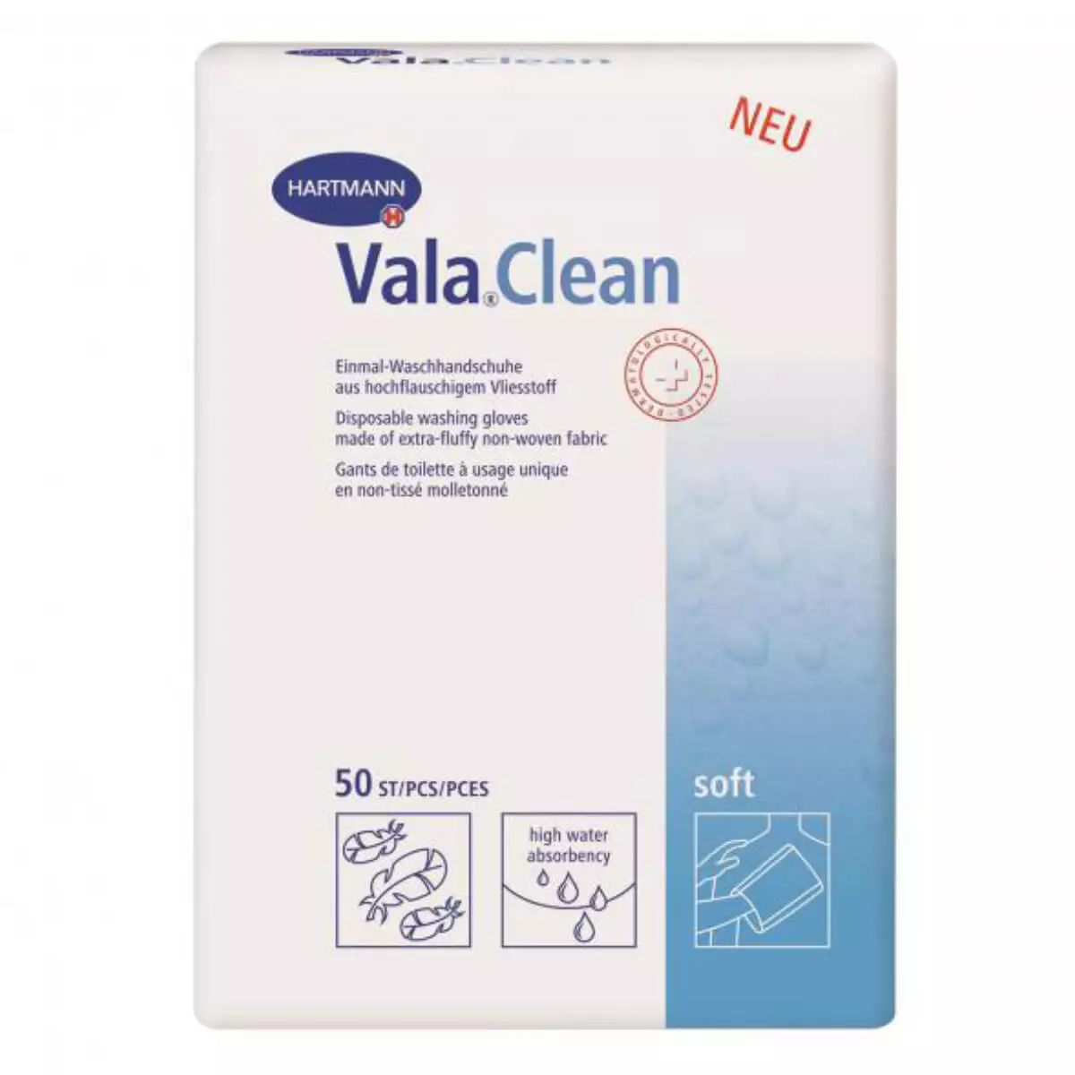  Vala Clean Einmal-Waschhandschuhe