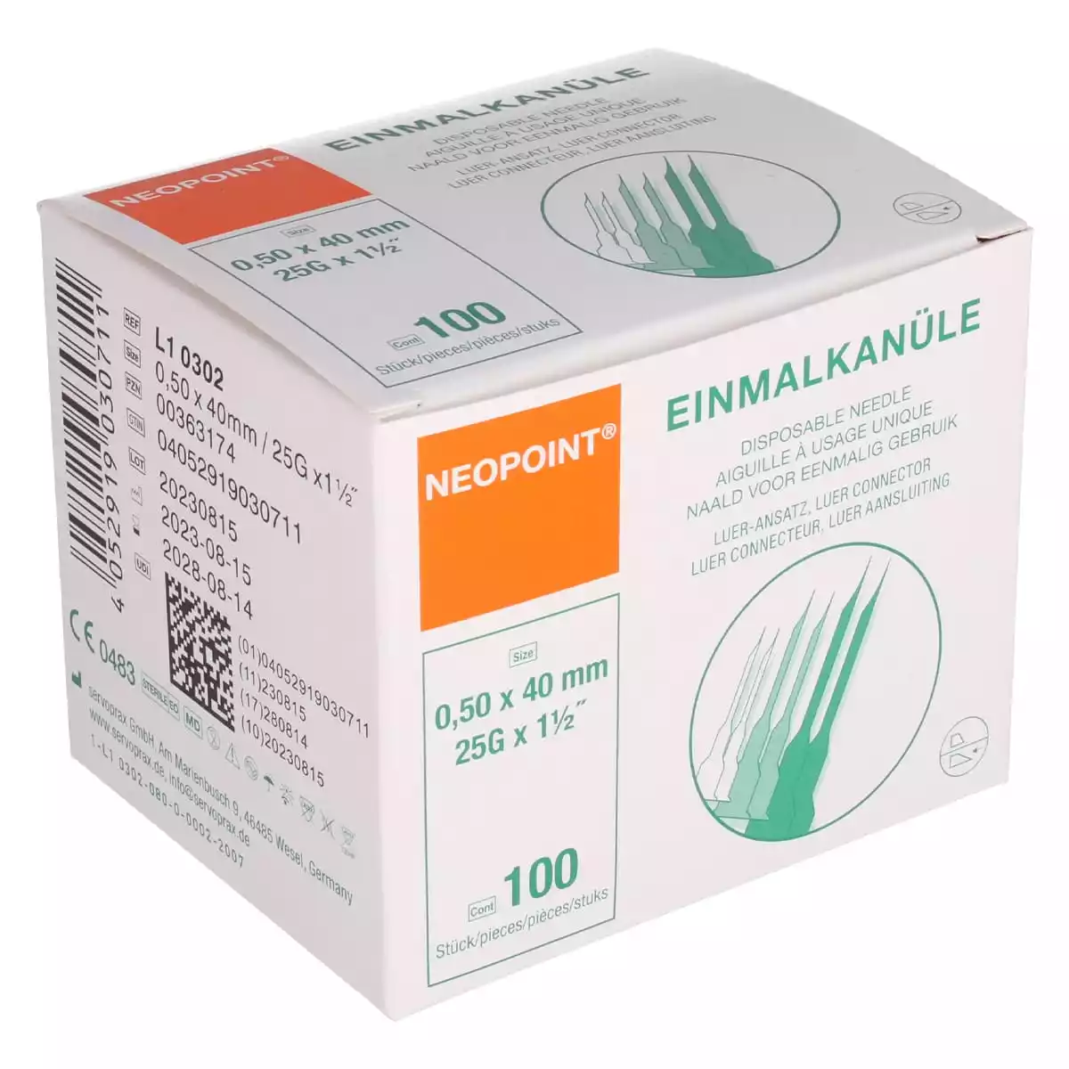 Canules Neopoint taille spéciale Canules Neopoint taille spéciale