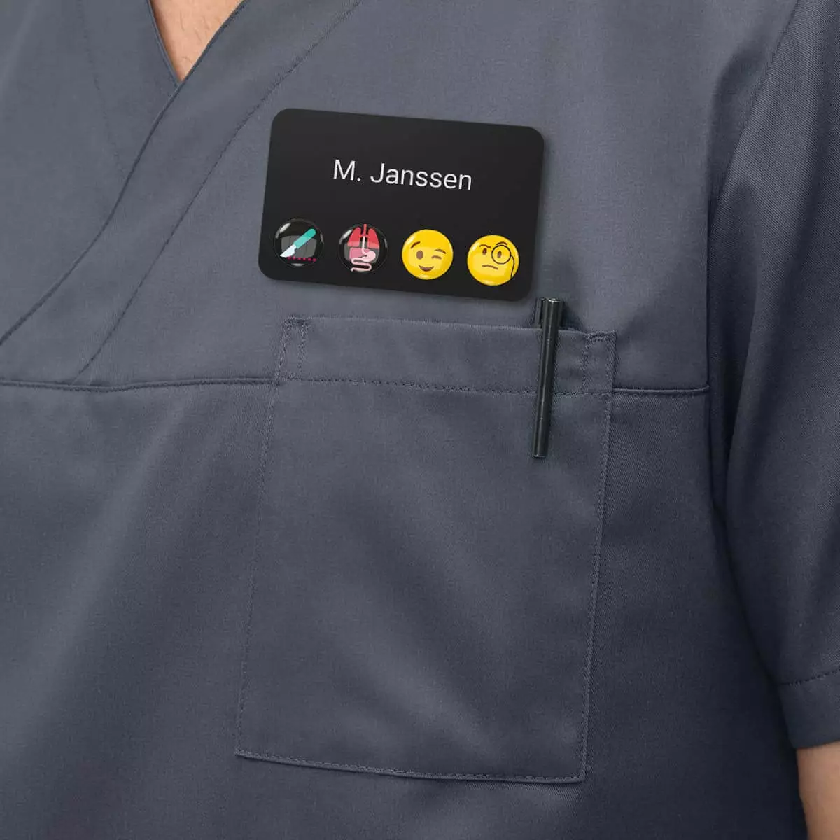  Badge porte-nom magnétique « DocTag »