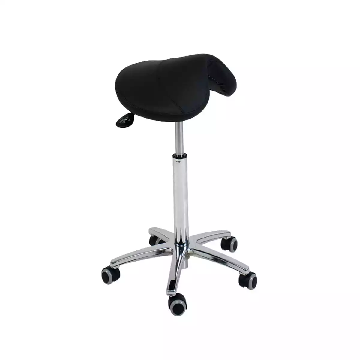  Tabouret à roulettes avec assise en forme de selle