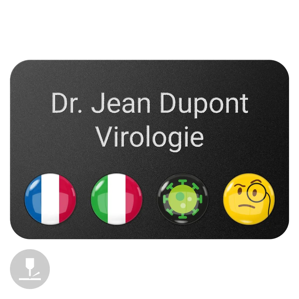  Badge porte-nom magnétique « DocTag »