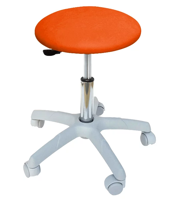  Tabouret à roulettes avec piétement gris clair