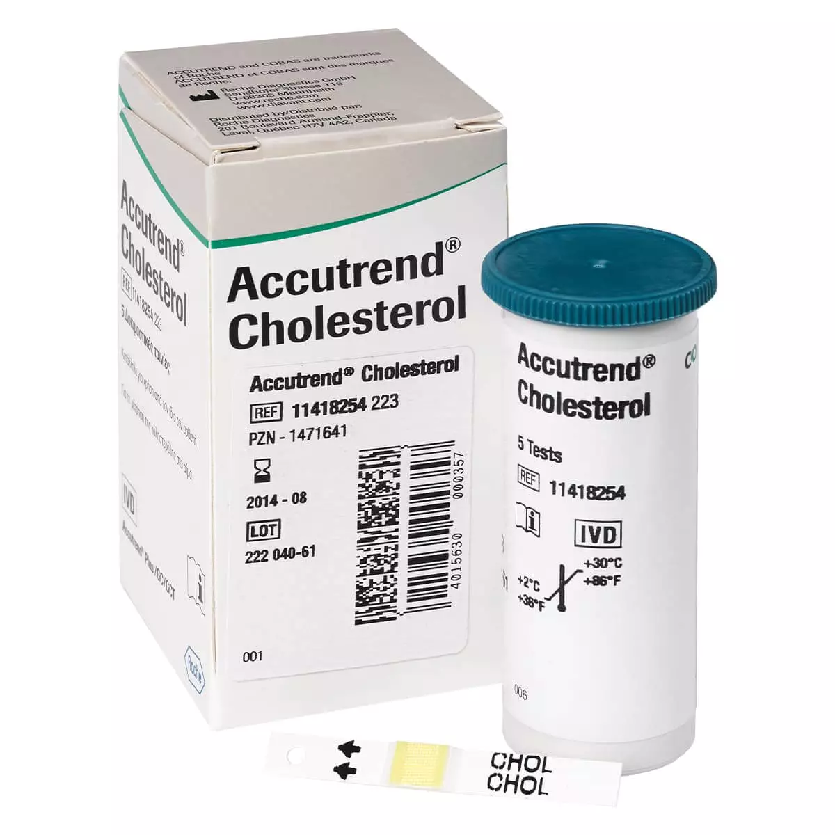  Bandelettes de test Accutrend Cholesterol