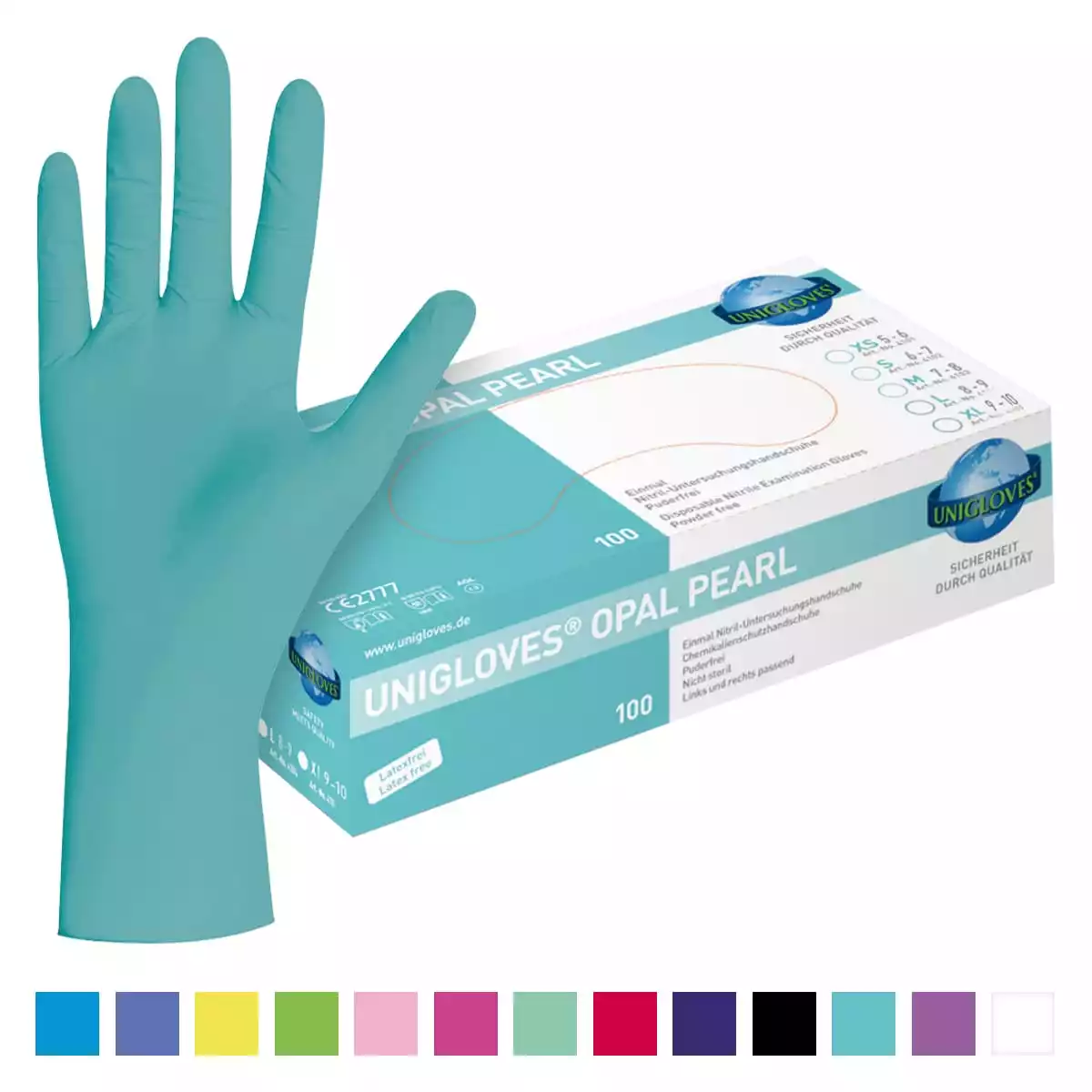  Gants en nitrile non poudrés Pearl
