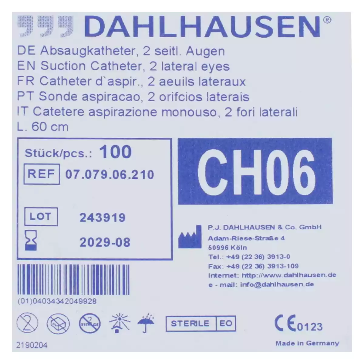  Absaugkatheter Standard 60 cm